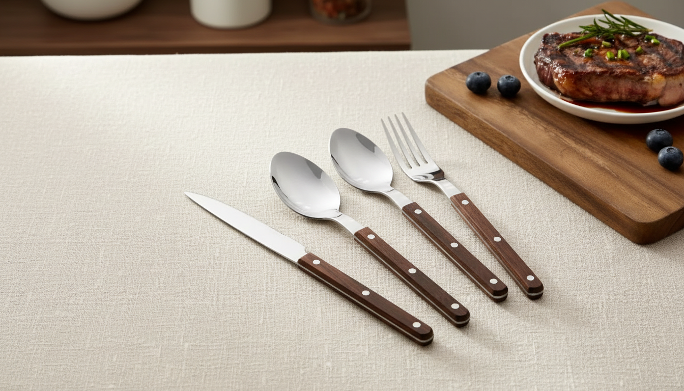 Portable Stainless Steel Utensil Set for Work & Travel